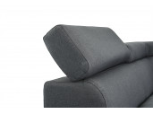 RX032 - Canapé d'angle style scandinave en tissu pieds noirs