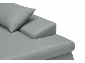 NOAH - Canapé d'angle  convertible en tissu avec coffre