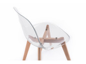 A80511 - Lots de 2 chaises scandinaves en polypropylène transparent