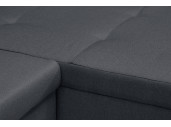 ALIX - Canapé d'angle réversible convertible en tissu avec coffre de rangement