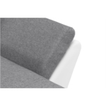 ALIX - Canapé d'angle réversible et convertible en tissu et simili avec coffre de rangement