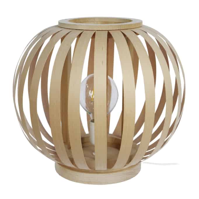 BOK - Lampe à poser en bois clair diamètre 40 cm