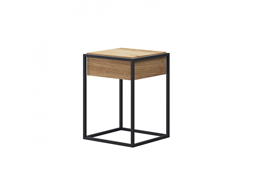JILL - Table basse industrielle 40 cm avec tiroir