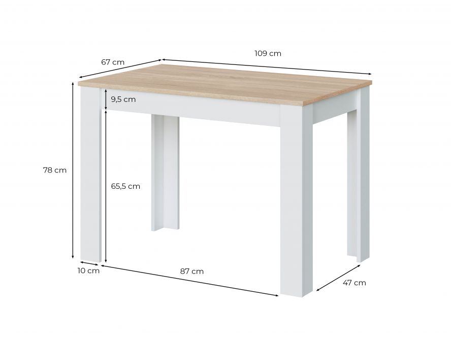 FOTAB - Table à manger L109 x P67 cm