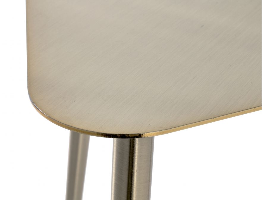 FERRAH - Table basse carrée en métal doré 45 cm