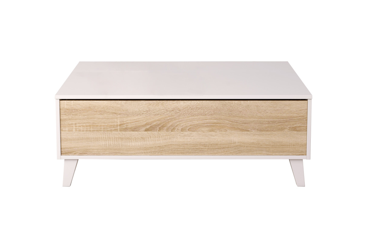 FOTAB - Table basse avec panneau central relevable L100 x P68 cm