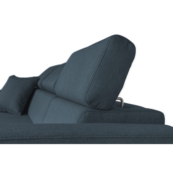 LAURIE - Canapé d'angle réversible convertible avec coffre de rangement en tissu