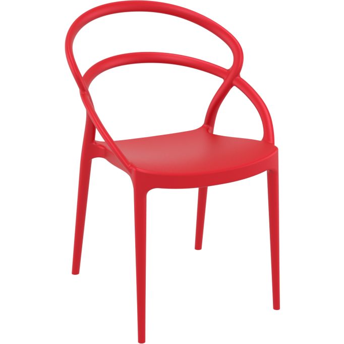 IBIZA - Lot de 4 chaises en polypropylène pour l'intérieur et l'extérieur