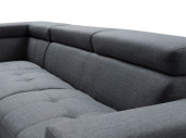 Canapé d'angle droit style scandinave en tissu