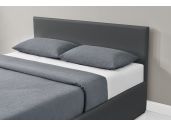 MAJESTIC - Cadre de lit avec coffre de rangement et tête de lit en simili