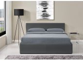 MAJESTIC - Cadre de lit avec coffre de rangement et tête de lit en simili