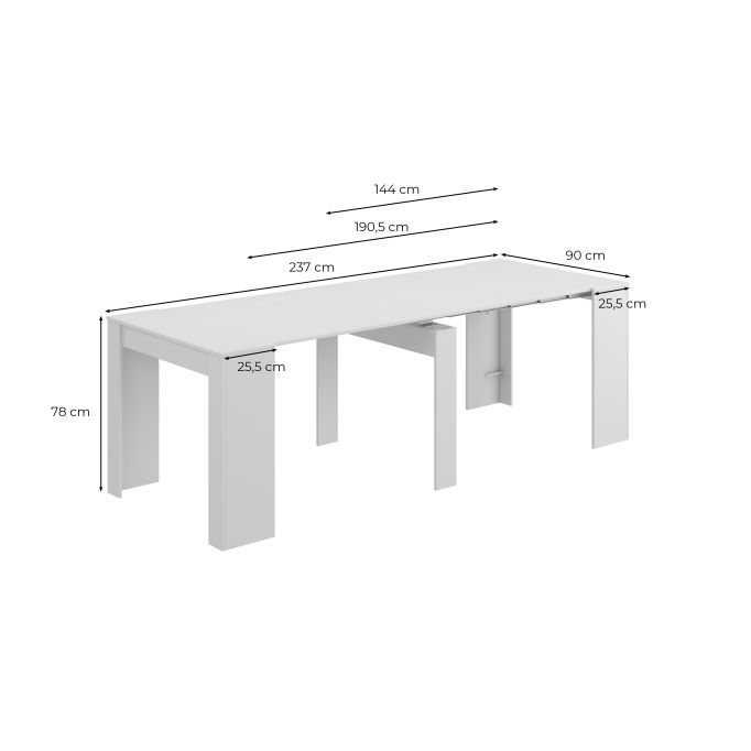 EXTENZO - Table à manger extensible L51/237 cm