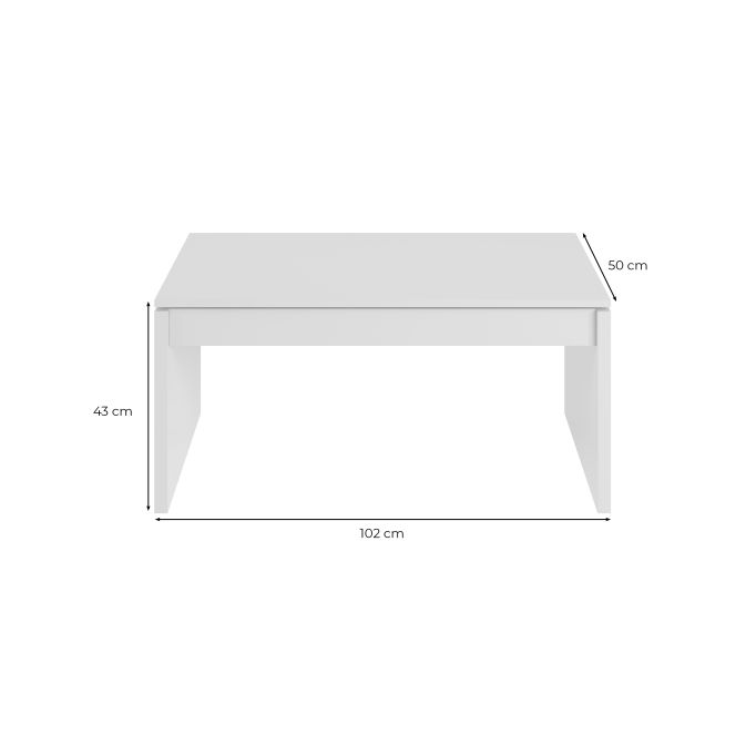 OFELIA - Table basse à plateau relevable L102 x H43/54 cm