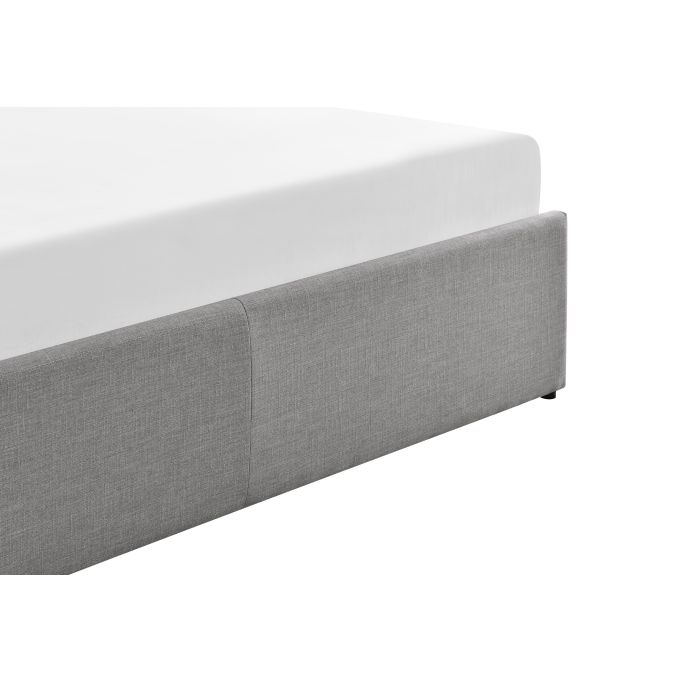 SALOMON - Cadre de lit avec sommier à lattes et coffre de rangement en tissu
