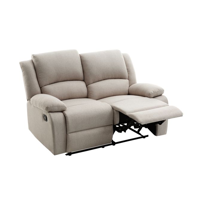 9121 - Canapé de relaxation manuel 2 places en tissu