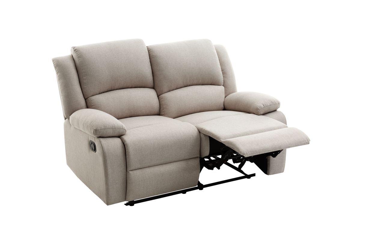9121 - Canapé de relaxation manuel 2 places en tissu