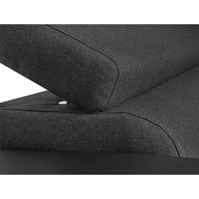 SONIA - Canapé d'angle convertible en simili et tissu
