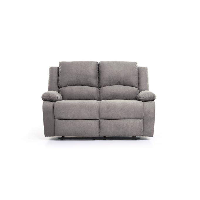 9121 - Ensemble canapé relax manuel 2 places + fauteuil manuel en microfibre