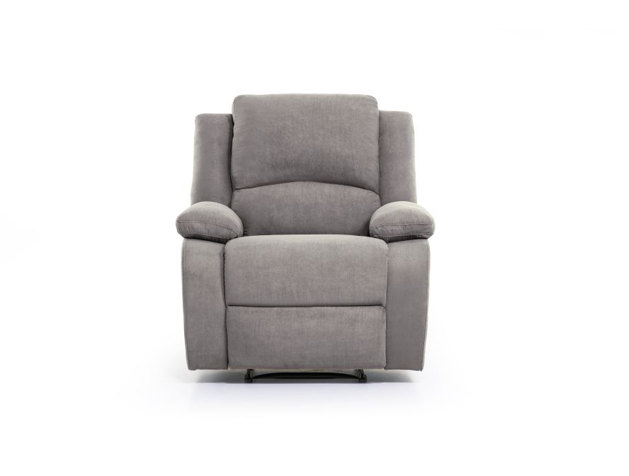 9121 - Ensemble canapé relax manuel 3 places + fauteuil manuel en microfibre