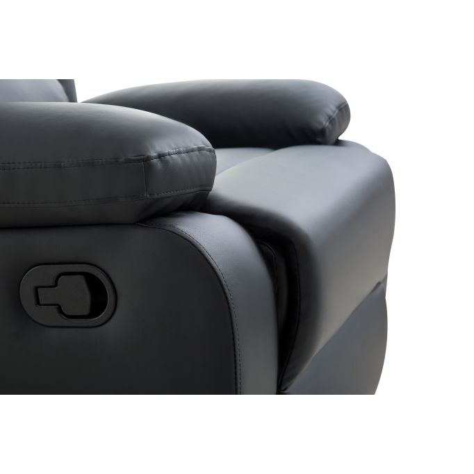 9121 - Ensemble canapé relax manuel 2 places + fauteuil manuel en simili