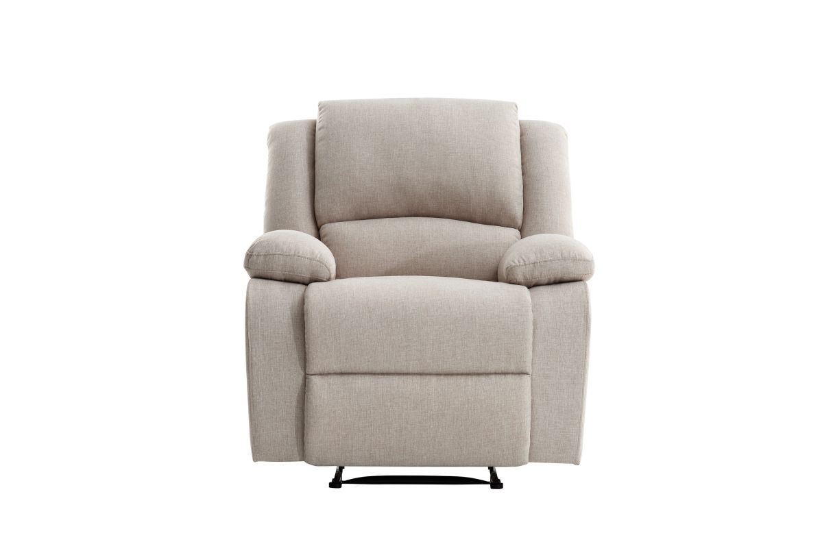 9121 - Ensemble canapé relax manuel 2 places + fauteuil manuel en tissu