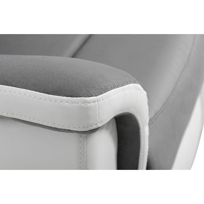 9222 - Ensemble canapé relax manuel 2 places + fauteuil manuel en microfibre et simili