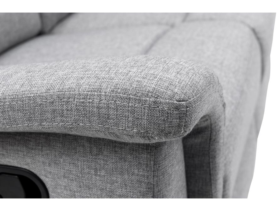 9222 - Ensemble canapé relax manuel 2 places + fauteuil manuel en tissu