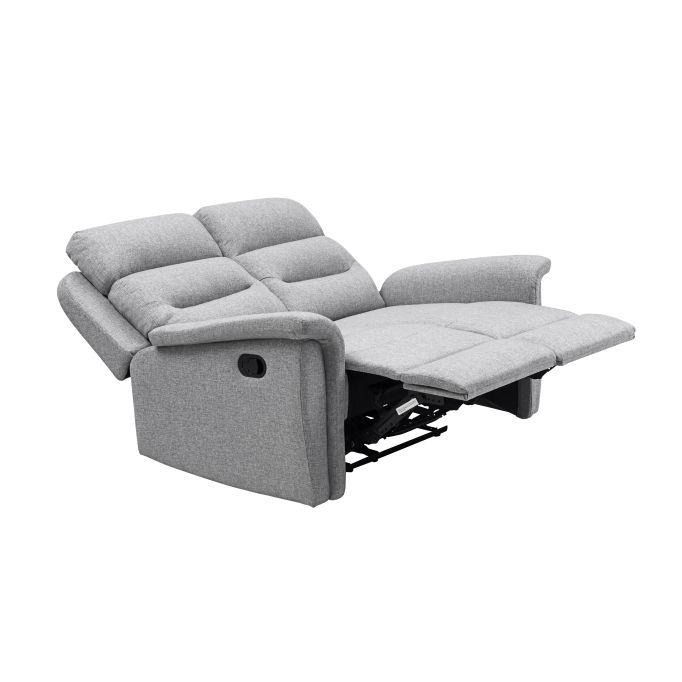 9222 - Ensemble canapé relax manuel 2 places + fauteuil manuel en tissu