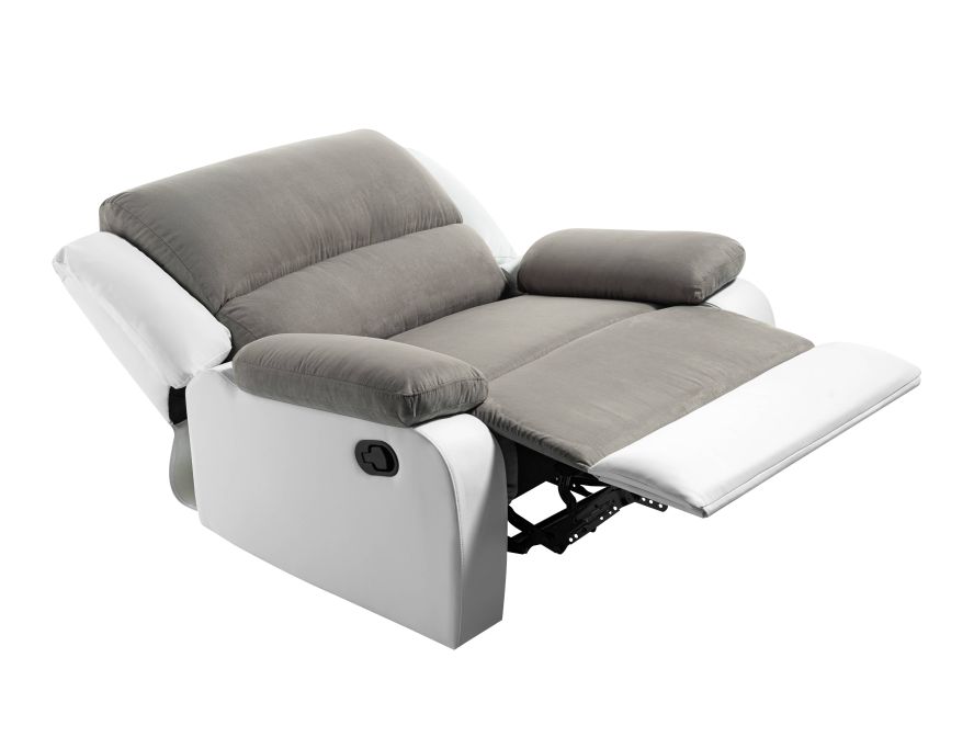 9121 - Fauteuil de relaxation avec assise XXL en simili et microfibre