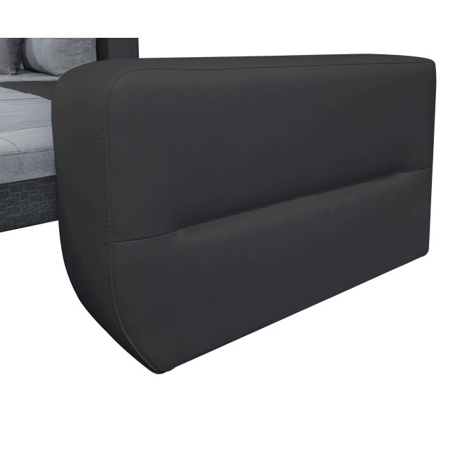 CELIA - Canapé d'angle convertible 4 places en simili et microfibre