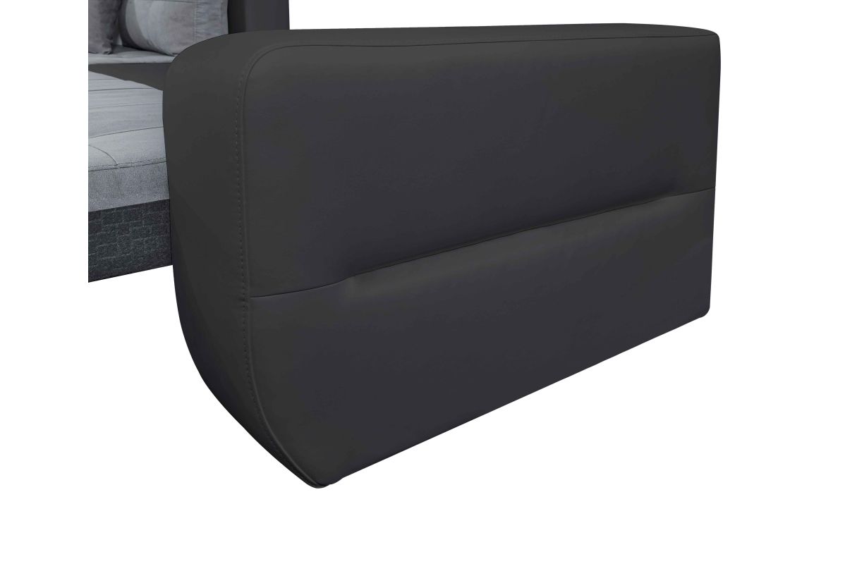 CELIA - Canapé d'angle convertible 4 places en simili et microfibre