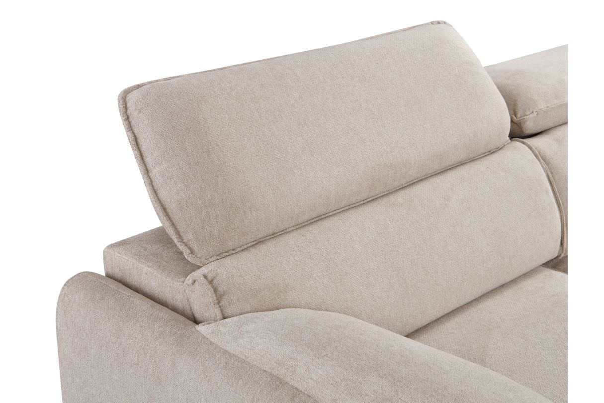VALENTIN - Canapé droit avec assises coulissantes en tissu