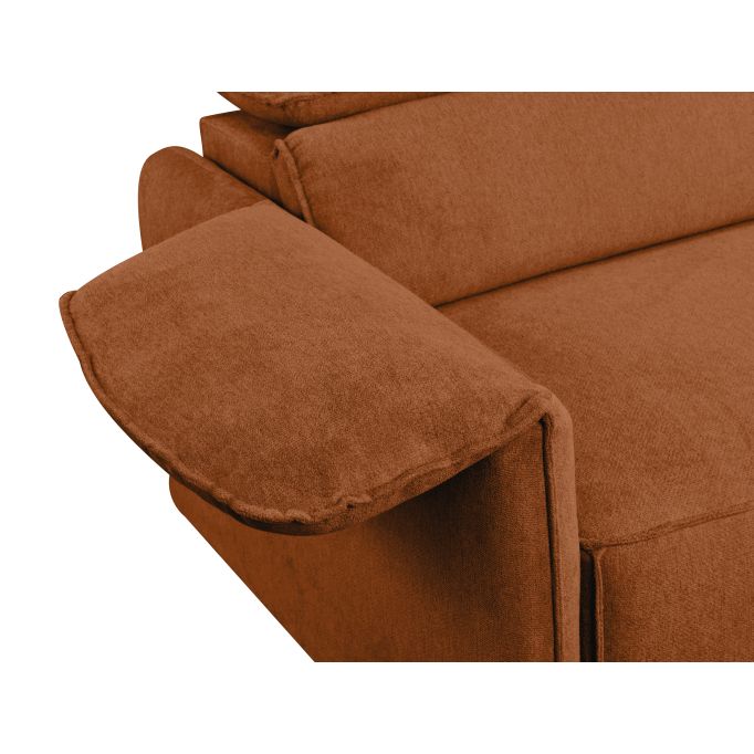 VALENTIN - Canapé droit avec assises coulissantes en tissu