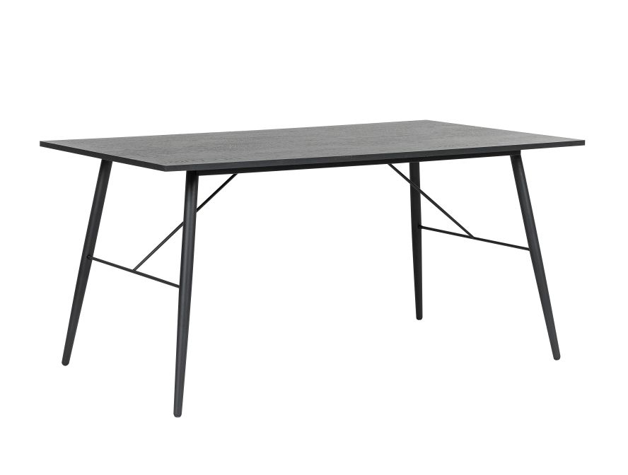 PAYTON - Table à manger 160cm pieds métal noir