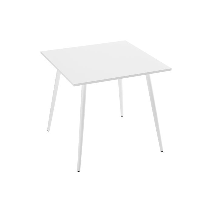 SQUARE - Table à manger métal carrée 80cm blanc