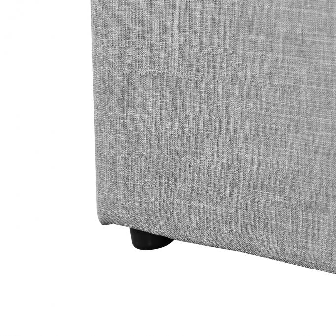 1250G - Cadre de lit avec coffre et tête de lit capitonnée en tissu