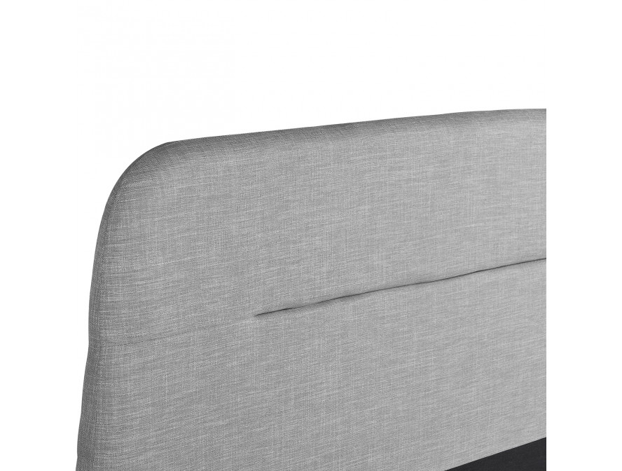 BALTA  -  Cadre de lit avec coffre et tête de lit en tissu