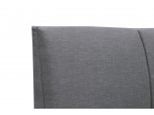 1428 - Cadre de lit avec coffre, tête de lit et sommier inclus en tissu