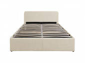 1485G -  Cadre de lit avec tête de lit et sommier à lattes et coffre de rangement en tissu
