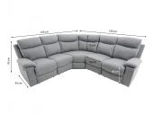 OSSF10 - Canapé de relaxation panoramique 6 places en tissu