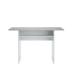 Table à rallonge Newark, Table à manger pliante avec ouverture de livre,  Table auxiliaire pliable, 67x67/135h79 cm, Blanc et Chêne